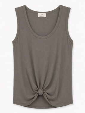 T.La Olive Knot-Front Tank Top
